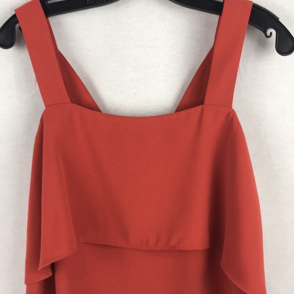 Ann Taylor ruffle tank Burnt orange - Picture 2 of 10